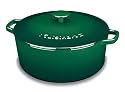 Cuisinart Chef's Classic Enamel Cast Iron 7-Quart Round Covered Casserole, Green