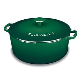 Cuisinart Chef's Classic Enamel Cast Iron 7-Quart Round Covered Casserole, Green by Cuisinart