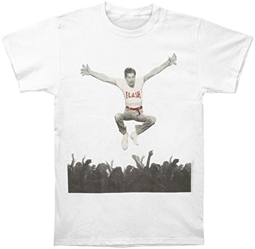 Queen Men's Freddie Mercury Flash Jump Crowd T-shirt White