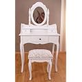VINTAGE SCHMINKTISCH MIT HOCKER WEISS SHABBY TOILETTENTISCH PALAZZO EXCLUSIV