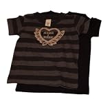 American Apparel 2 Pack for Kids - Navy Short Sleeve T-Shirt (size 2T) and Mama & Dada Black Stripe T-Shirt - Ships in 24 Hours!