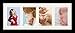 ArtToFrames Collage Photo Frame Single Mat with 4-5x7 Openings and Satin Black Frame.