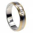 316L stainless steel anodized in gold color with one cubic zirconia stone - Width: 6mm (Sizes 5-13)stone - Width: 7mm (Sizes 8-12)