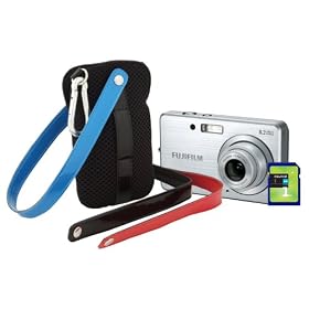 Fujifilm Finepix J10 8.2MP Digital Camera with 3x Optical Zoom and 1GB SD Card and Tre Z-Series Case (Silver)