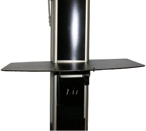 VistaMounts Audio Video Shelf Adjustable for Flat Panel Motorized Mounts (Black)