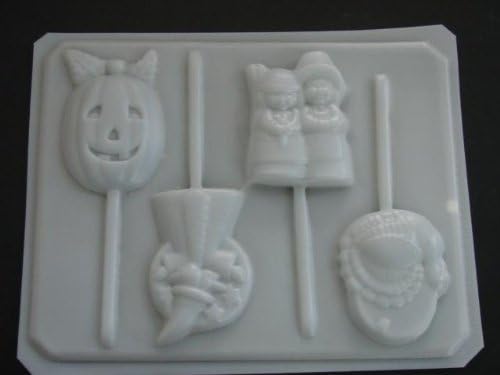 Assorted Halloween and Thanksgiving Lollipops Chocolate Mold