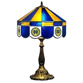 Stained Glass Table Lamp 16 University of Notre Dame Fighting Irish from Pool Table Lamps