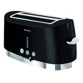 Breville PT49 Black and Stainless Steel 4 Slice Toaster