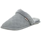  : Slippers International Women's Quilted Slide Slipper,Blue,5 M