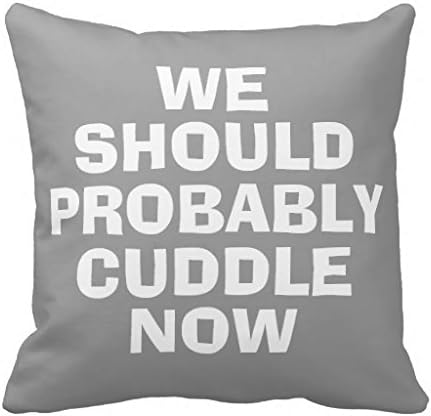 We Should Probably Cuddle Now Funny Pillow Case