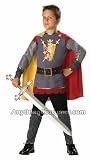 In Character Costumes, LLC Boys 2-7 Loyal Knight Tunic Set, Silver/Burgundy, Small