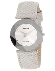 Jowissa Womens J5.003.M Facet Dimensional Glass Grey Leather Watch