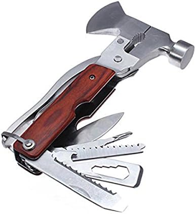 Grikey Multi Tool Portable Emergency Car Camping Multi-Tool with Knife Axe Hammer Plier