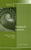 Managing For Innovation