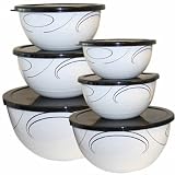 Round Simple Lines 12 Piece Bowl Set
