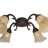 Craftmade F430CFL-AG 4 Light Cast Leaf Fitter with Compact Flourescent