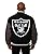 Oakland Raiders Men's Wool Jacket with Hand Crafted Leather Team Logos