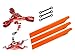 Microheli CNC Triple Orange Plastic Blades Conversion Set (RED) - Blade 230S / 230S V2