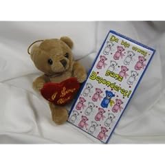 #13 Geschenkset Schokolade "Du bist etwas ganz Besonderes", Mini-Pl�sch-Teddy mit Herz "I love you"