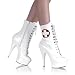 Pleaser Boots Women's Delight-1024, 5 3/4 Lace-Up Platform Ankle Boots W/Nurse Emblem