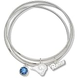 Blue Crystal St. Louis Rams Bangle Bracelet Set