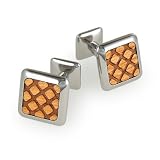 Honeycomb Square Wood Cufflink