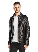 STONES Cazadora Piel (Negro)