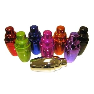 LUSH LIFE Metallic Mini Personal Cocktail Drink Bar Shaker in Black by Lush Life Mini Cocktail Shaker