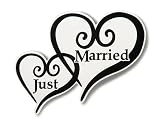 Just Married Heart Car Magnet