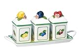 Villeroy & Boch French Garden Charm 5-Inch Jam Set With Tray