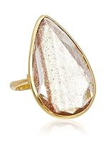 Silver Luxe Anillo Amber Drop