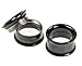 INTERNALLY THREADED FLESH TUNNEL BLACK PLUG 0g - Sold Individually