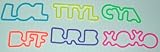 Text Message~ Fun Bandz Shaped Rubber Band Bracelets 12 pack ~ Sayings BFF LOL BRB TTYL CYA XOXO Text Message~ Fun Bandz Shaped Rubber Band Bracelets 12 pack ~ Sayings BFF LOL BRB TTYL CYA XOXO