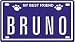 BRUNO Dog Name Plate for Dog House. Over 400 Names Availaible. Type in Name Dog Plate in Search. Your Dog Name will show up.