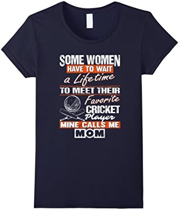 Women's Cricket Mom T-shirt Small Navy
