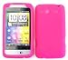 HTC Salsa Deluxe Silicone Skin, Magenta Jelly Silicon Case, Cover ,Faceplate, SnapOn, Protector