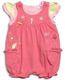 Le Top Tulip Time Coral Flower Garden Romper & Shirt Set