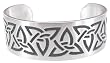 Celtic Trinity Pattern Engraving Pewter Bracelet