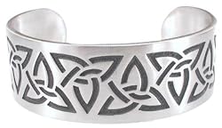 Celtic Trinity Pattern Engraving Pewter Bracelet