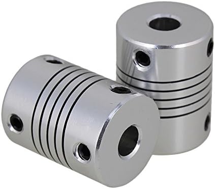 CNBTR 2pcs 6x6mm Dia Bore Alloy Flexible Shaft Coupling for Stepper Motor D19L25