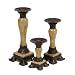 Contemporary Marble & Metal Look Candle Holder Set