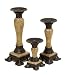 Contemporary Marble & Metal Look Candle Holder Set