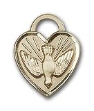 14kt Gold Confirmation Heart Medal
