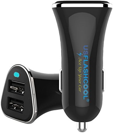 [Smart Deal] Car Charger | USFLASHCOOL®Ace Up Your Car | 24W 4.8A Universal Compatible | Save 50% Charging Time | Real Smart Dual-Port | High-End IC Tech | 2X Lifetime | Match German TUV STD