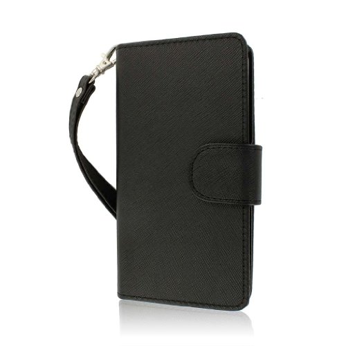 ZTE Warp 4G Wallet Case, MPERO FLEX FLIP Wallet Case for ZTE Warp 4G N9510 - Black