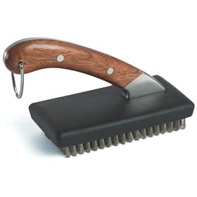 Charcoal Companion Compact Rosewood Handle Grill Brush by 