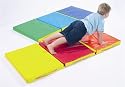 Folding Gym Mat (Orange/Yellow) - folds into 3 - great for  storage!