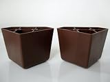 Choice Parts – 2 Inch Tall Triangle Walnut Brown Plastic Sofa Legs (Pack of 2 Replacement Feet) – Will Fit Couch, Loveseat, Chair or Ottoman Threading – Model #680