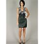 Design Print Ruffle Halter Formal Dress for Bridesmaid Formal Prom
