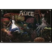 American McGee's Alice (Alice and Cheshire Cat in Garden) Video Game Poster Print
